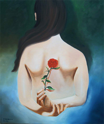 Mdchen mit Rose